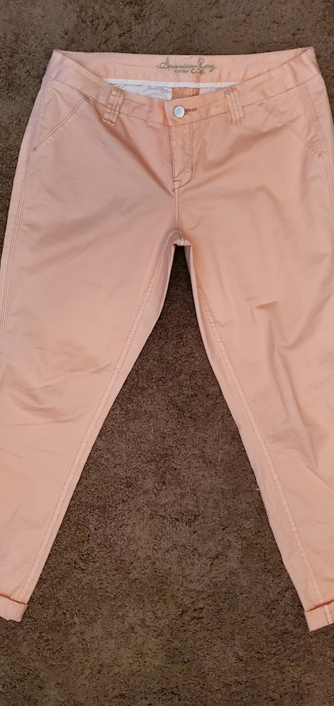 American Rag, bright peach 5 pocket jeans